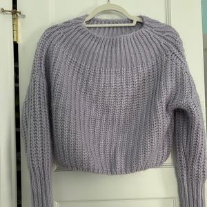 Purple off the shoulder sweater